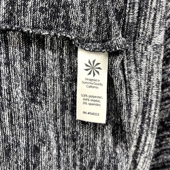 Athleta Cardigan Womens Small Gray Drape Pose Wrap Marled Open Front Knit - Picture 13 of 16